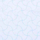 Sashiko Sampler Pre Printed Panel - Curvy in White