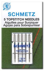 Schmetz Needles - Topstitch 130/705H-N Size 90/14 for Machine Stitching