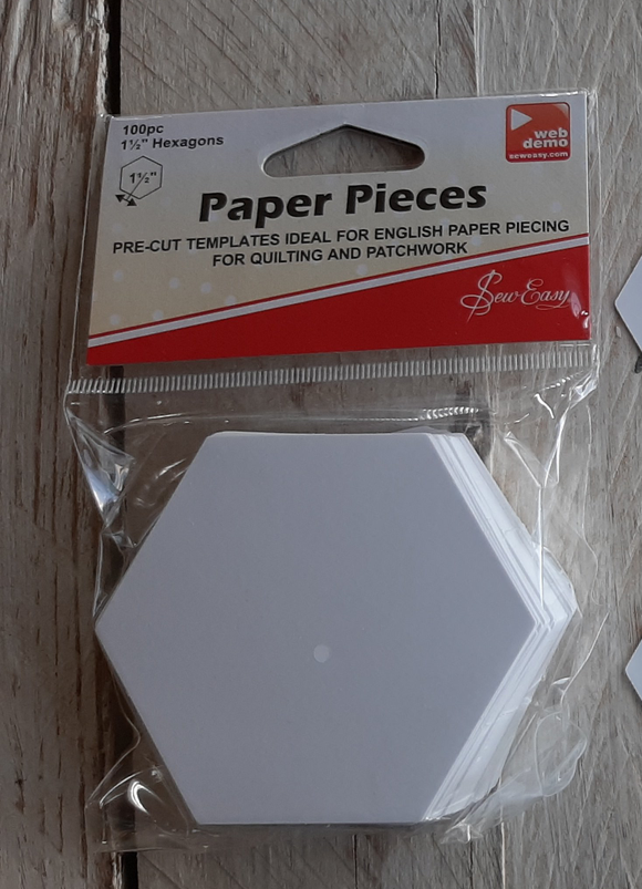 Sew Easy Paper Pieces - Hexagons 1 1/2