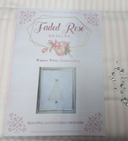 Faded Rose Designs "Winter White Embroidery" Pattern with Swarovski Crystal Elements by Angela Watson