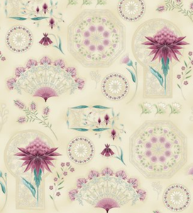 The Textile Pantry "Melba Collection" in Ivory/Pink Fabric by Leesa Chandler