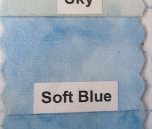 Batik Australia Fabrics - "Top 100 Collection - Soft Blue" Premium Batik Hand Dyes
