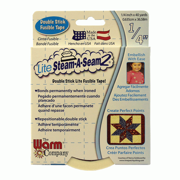Lite Steam-A-Seam 2 Double Stick Lite Fusible Tape from The Warm Company
