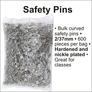 Hemline Curved Safety Pins for Quilting 600 pieces 37mm