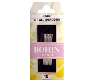 Bohin Crewel Embroidery Broder Needles for Hand Stitching Size 10