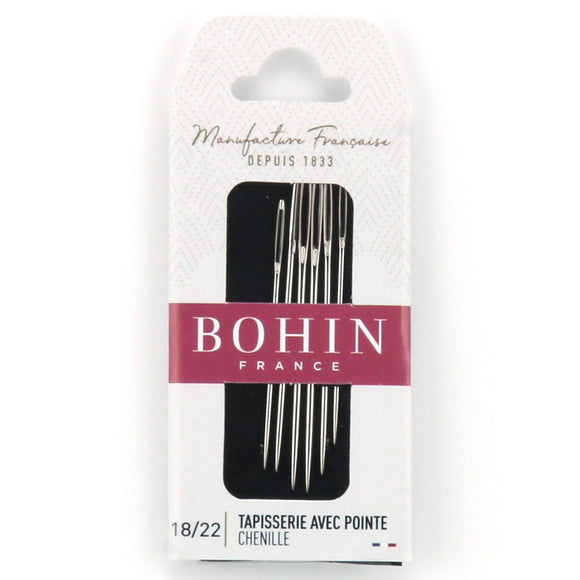 Bohin Chenille Tapisserie Avec Pointe Needles for Hand Stitching Assorted Sizes 18/22