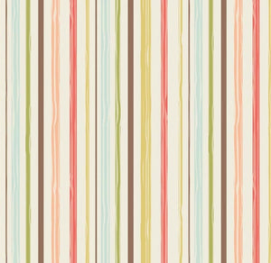 Riley Blake Fabrics - Woodland Spring "Stripe in Multi" by Design by Dani