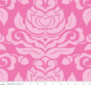 Riley Blake Fabrics - Extravaganza "Damask in Pink" by Lila Tueller
