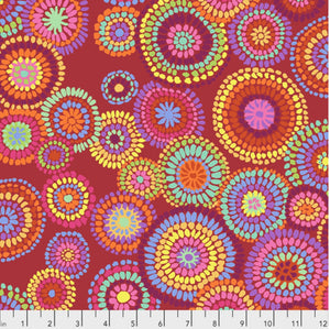Free Spirit Fabrics - Kaffe Fassett Collective "Mosaic Circles in Red" by Kaffe Fassett