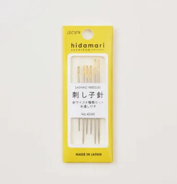 Lecien Hidimari Sashiko Needle Set for Hand Stitching Assorted Sizes