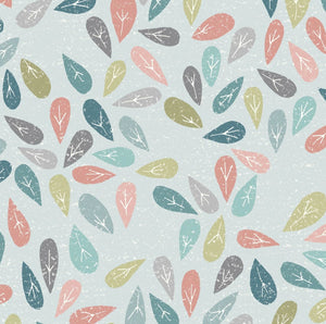 Dashwood Studio "Elements - Leaves on Grey" Fabric by JoJo Coco Design