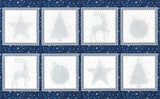Robert Kaufman Studio RK - "Winter's Grandeur" Fabric Panel in Blue