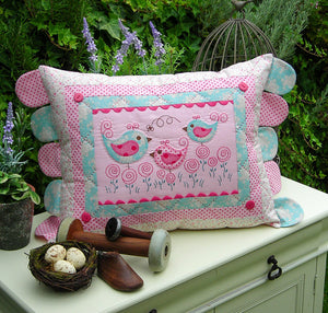 The Rivendale Collection "Best Friend Birdies" Cushion Pattern by Sally Giblin