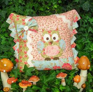 The Rivendale Collection "Betty Barn Owl" Cushion Pattern by Sally Giblin