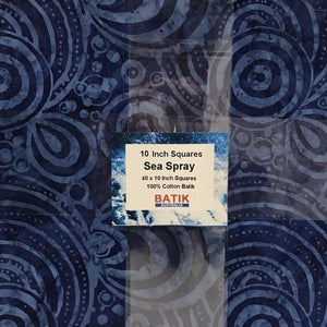 Batik Australia 10" Squares "Sea Spray" Precut Fabric