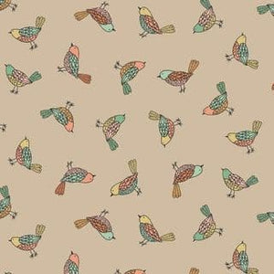 Makower Fabrics "Doodle Days" Allover Birds