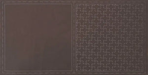 Cosmo Hidimari Sashiko Sampler Pre Printed Fabric Panel by Lecien - Crosses in Brown