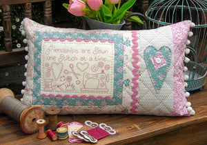 The Rivendale Collection "Friendships Are Sewn" Cushion Pattern by Sally Giblin