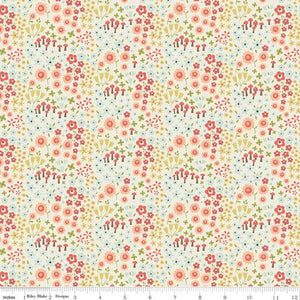 Riley Blake Fabrics - Woodland Spring "Wildflowers in Cream" by Design by Dani