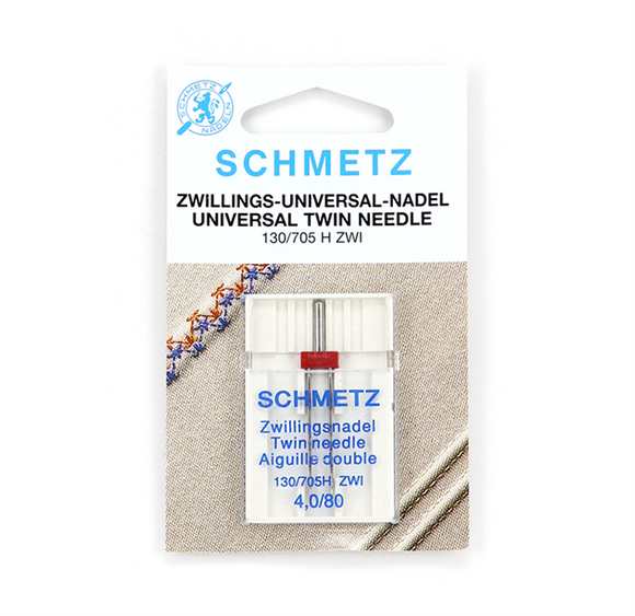 Schmetz Needles - Universal 130/705HZWI Twin Size 4.0/80 for Machine Stitching