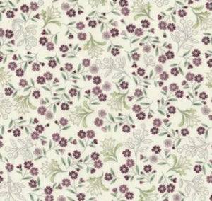 The Textile Pantry "Melba Collection - Floral Print in Burgundy" Fabric by Leesa Chandler