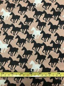 Camelot Design Studio Fabrics - "Equestrian" Horses in Brown Sugar