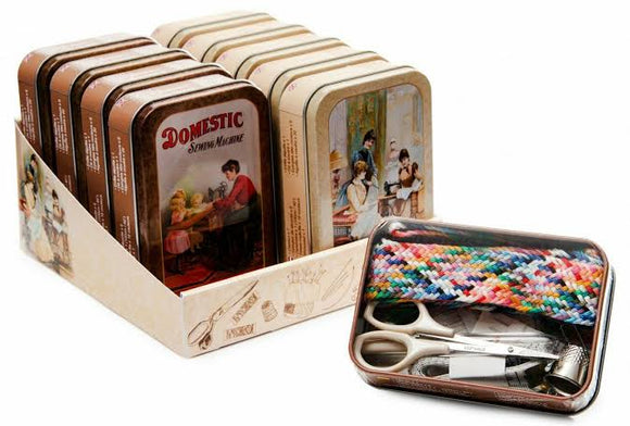 Sew Easy Mending Kit in Vintage Sewing Themed Tin - See Options