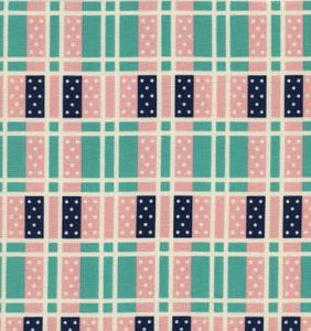 Cotton+Steel Collection "Lucky Strikes - Domino Plaid in Turquoise" Fabric Designed by Kimberly Kight