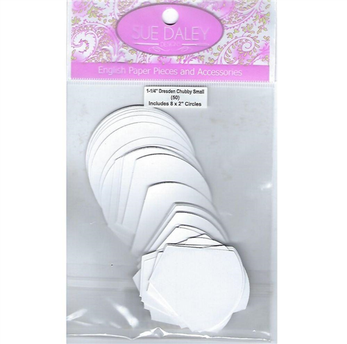 Sue Daley Paper Pieces With Template - Chubby Dresden Small 1 1/4