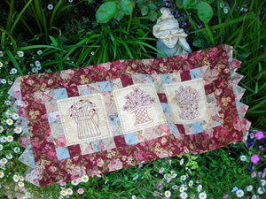 The Rivendale Collection "The Flower Market" Table Runner Pattern by Sally Giblin